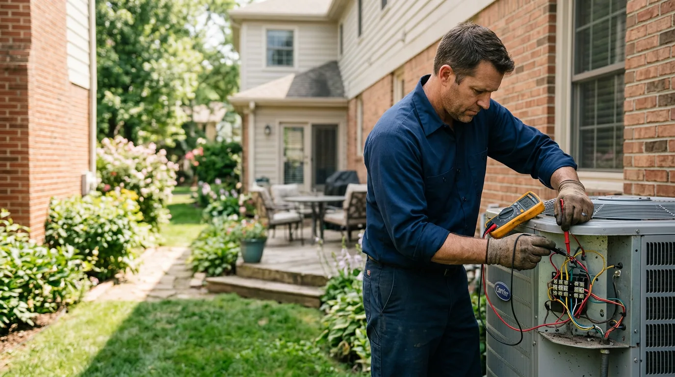HVAC technician working near Silver Lake, IN